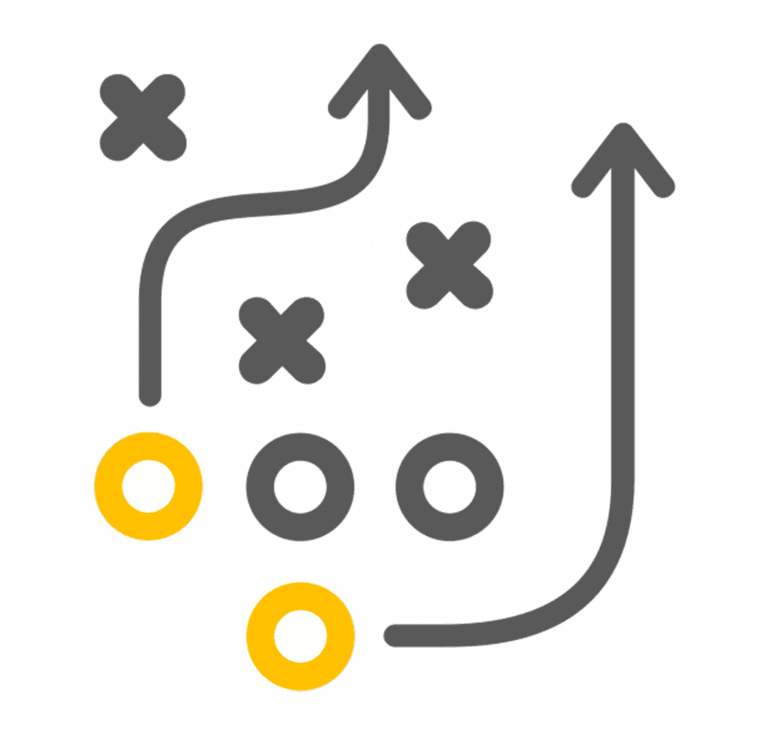 Marketing strategy playbook yellow grey