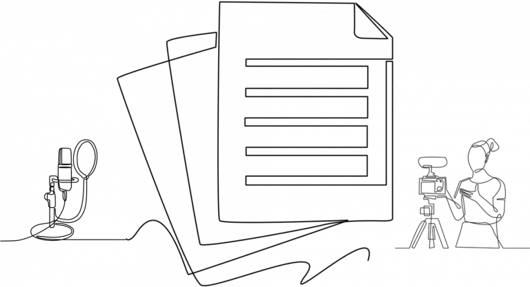 content creation, ai citation, ai era, line art, content
