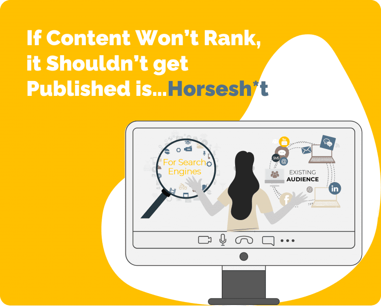 Content Ranking illustration yellow blue