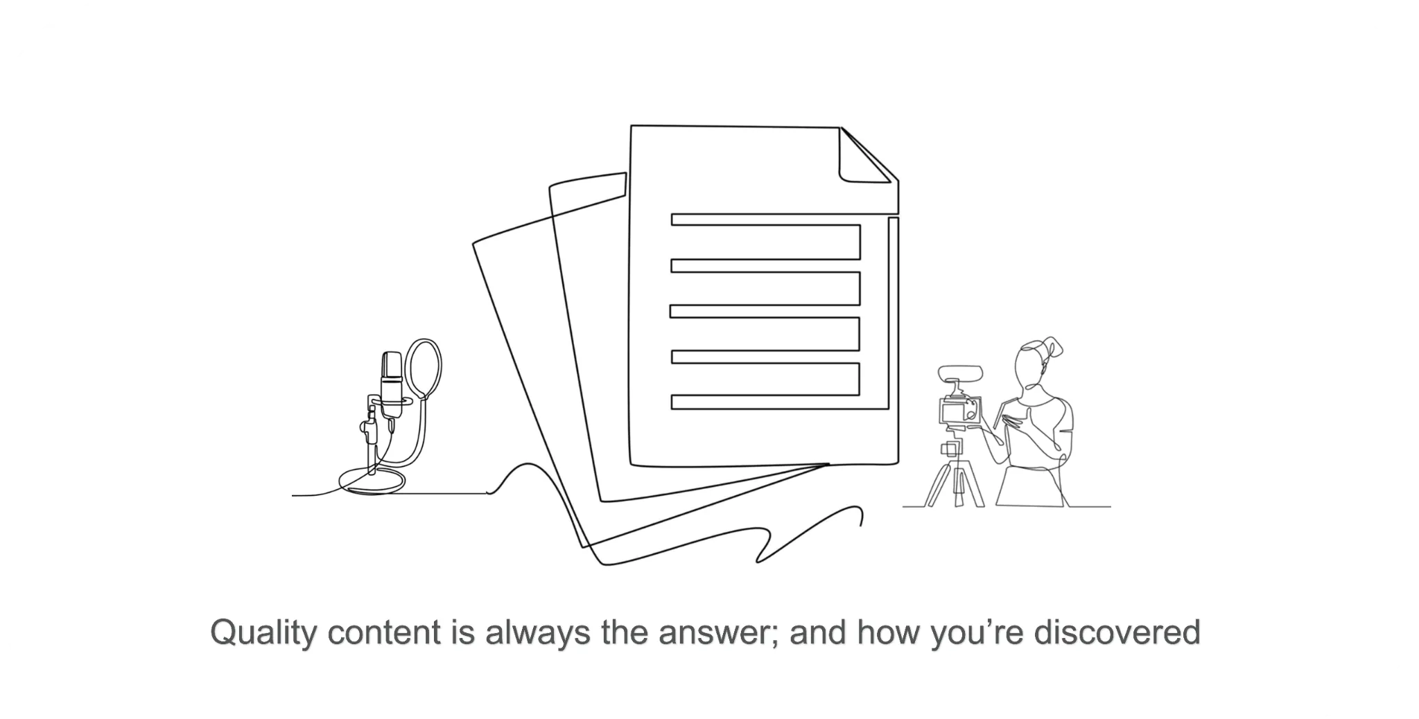 Content Marketing, line art, b2b marketing