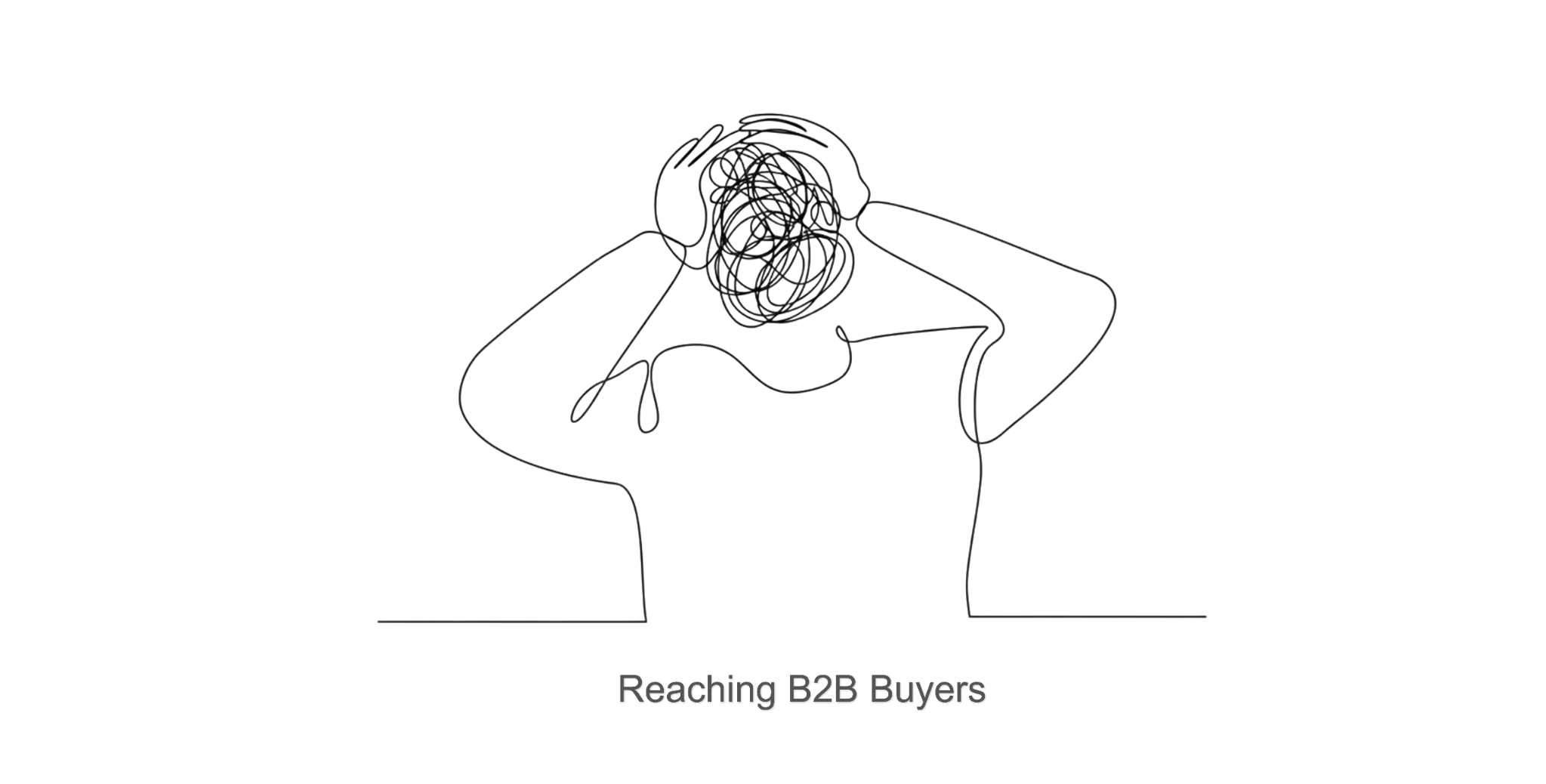line drawing, line art, b2b buyer chaos
