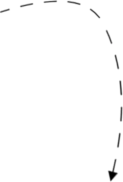 dashed arrows, pointer
