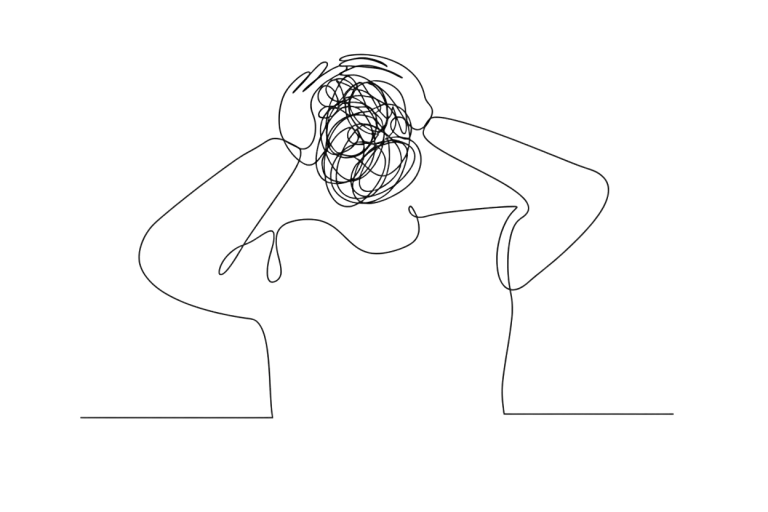 line art, confusion, content marketing